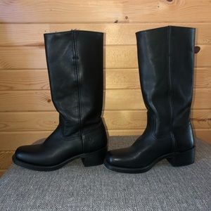 FRYE knee high slip on boots